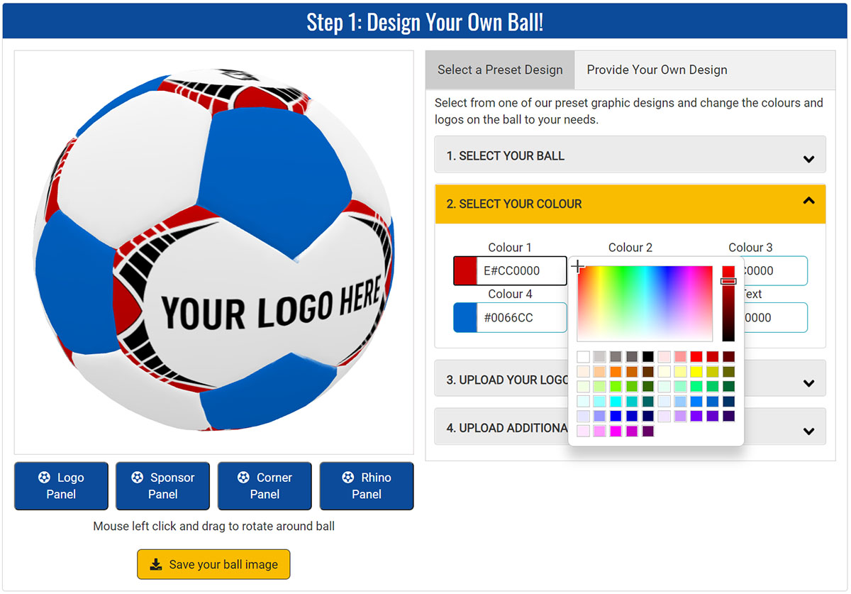 design your own custom footballs